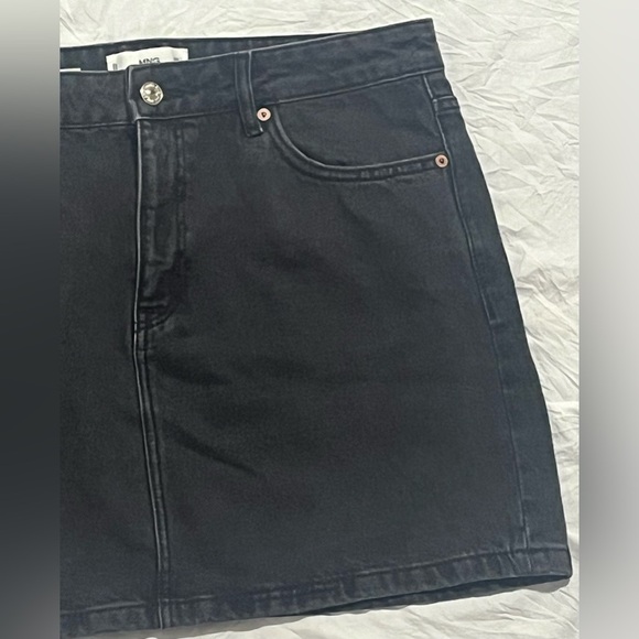 MNG Authentic Denim Women’s Black Denim Skirt Size Medium - Picture 2 of 12
